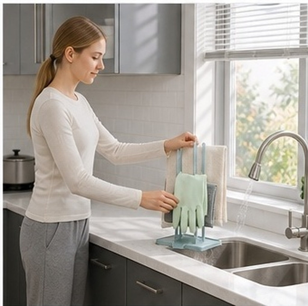 Multi-Functional Drain Rack Ki - Dish Glove Rubber 评论和价格