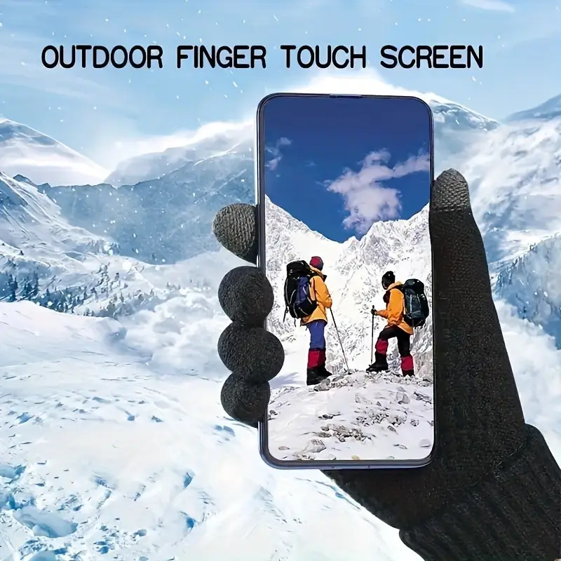 1-4Pairs Winter Touchscreen Gl - Wool Glove Lined 评论和价格