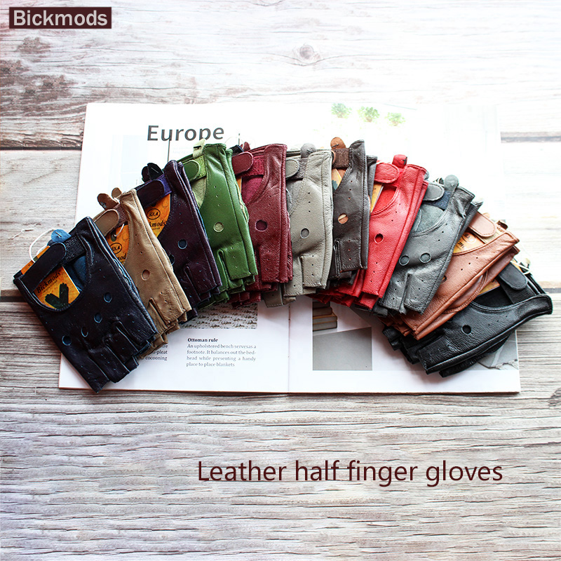 New Women's Sheepskin Half Fin - Leather Driving Glove 评论和价格