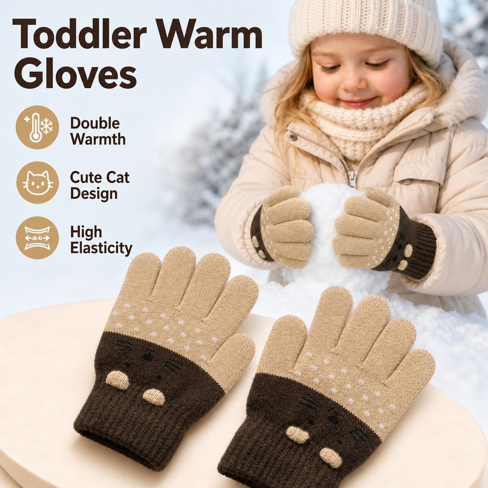 Kids Knit Gloves Winter Fleece - Wool Glove Lined 评论和价格